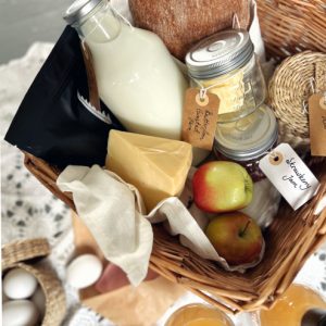 Breakfast basket from Vesterålen Apartment with local produce