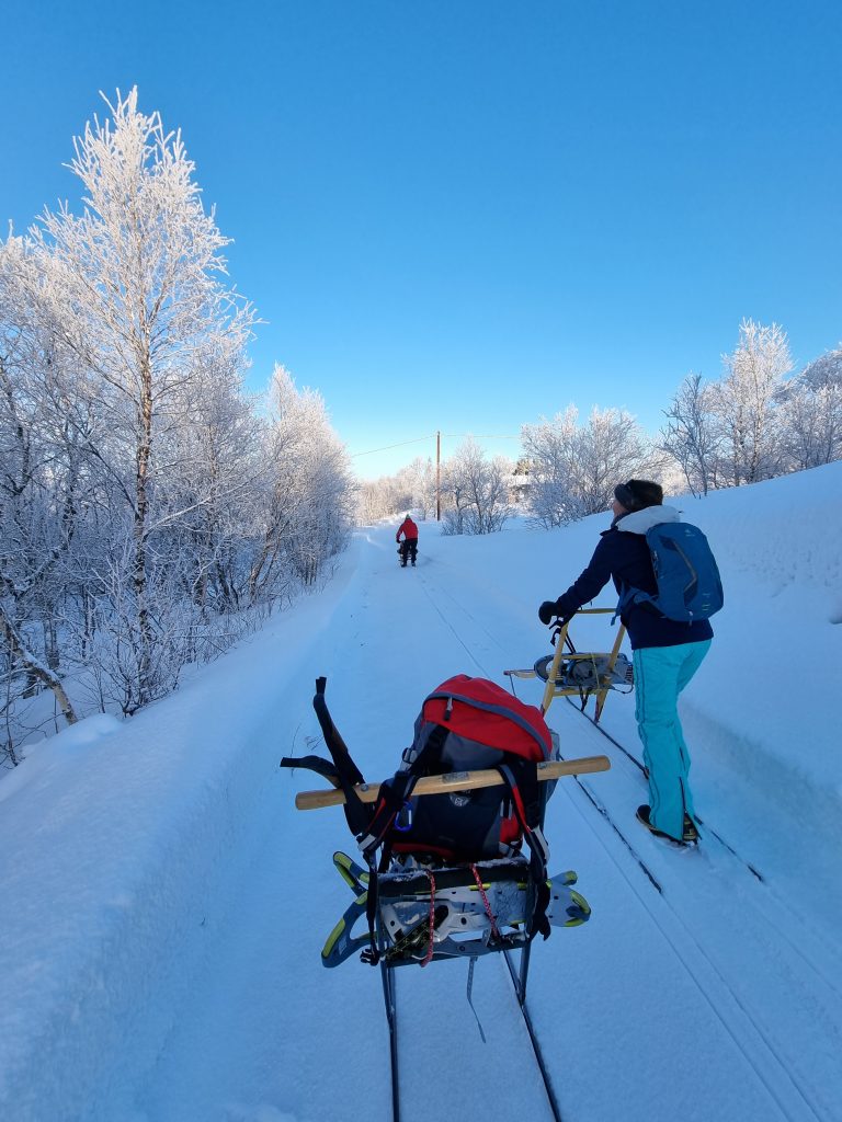 "Spark" Winter kick-sledge in Vesterålen